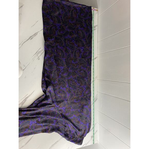 Vintage Lane Bryant Purple Paisley Print Long Sleeve Nightgown Button Plus 26/28 - Picture 11 of 12